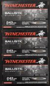Sixty-eight Winchester Ballistic Silvertip .243 95gr rifle cartridges, all in original boxes.
