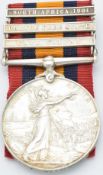 British Army Queen's South Africa Medal with clasps for South Africa 1901, Cape Colony and Orange