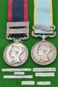 British Army Sutlej Medal 1846 with clasps for Ferozeshuur and Sobraon, named to William Dixon 9th