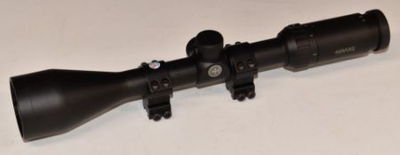 Hawke Vantage 3-9x50 rifle scope with ring mounts.