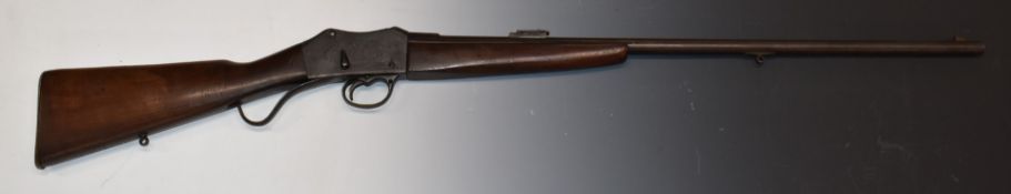 Winchester style Martini-Henry .577/450 underlever carbine rifle with engraved frame, sling
