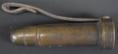 Brass 12 bore pinfire shotgun cartridge capper tool, 9cm long.