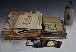 WW1 WW2 and later ephemera to include two scrap albums containing newspaper cuttings with