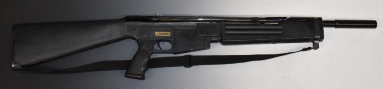 Air-Arms Combat .22 side lever air rifle with pistol grip, sling and sound moderator, serial