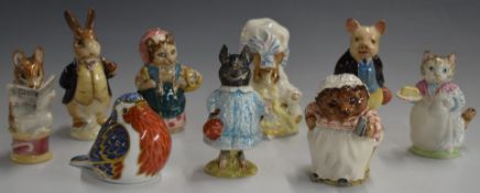 Seven Beswick Beatrix Potter figures including Tailor of Gloucester, Pig-Wig and Mr Benjamin Bunny