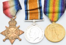 British Army WW1 medals comprising 1914/1915 Star, War Medal and Victory Medal named to 13269 Pte