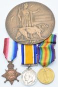 British Army WW1 medals comprising 1914/1915 Star named to 89114 Acting Bombardier E Neale Royal