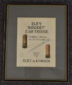 Eley & Kynoch Eley Rocket Cartridge To Correct Your Aim Follow The Flame original hand painted
