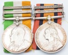 British Army Queen's South Africa Medal 1899 and King's South Africa Medal 1902 with clasps for Cape