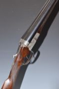 Alex Martin 12 bore side by side ejector shotgun with named and engraved locks, engraved