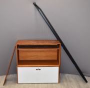 Retro / mid century Ladderax components, to include book case with adjustable shelf, fall front