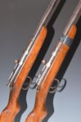 Two Webley & Scott .410 single barrelled bolt-action shotguns with 25.5 and 23.5 inch barrels,