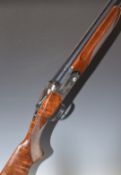 AYA Yeoman 12 bore over and under ejector shotgun with named locks and underside, border engraved