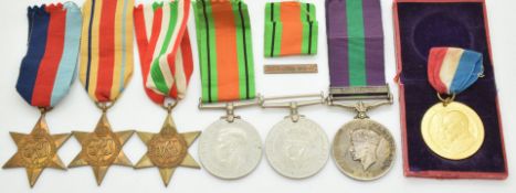 Royal Air Force WW2 medals comprising 1939/1945 Star, Africa Star with North Africa 1942-43 clasp,
