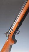 BSA .22 bolt-action target rifle with semi-pistol grip, raised cheek piece, magazine, sling