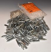 A very large collection of new air rifle or pistol CO2 canisters together with a large collection of