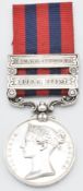 British Army Indian General Service Medal 1854 with clasps for Burma 1885-7 and Burma 1887-89