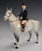 Beswick huntswoman on grey horse, H21cm
