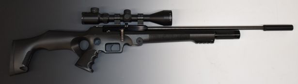 RWS Cutlas .22 PCP air rifle with shaped composite grip and stock, 8 shot magazine, sound