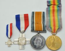 WW1 medal pair War Medal and Victory Medal named to Captain H Ainscow (Cheltenham G.P) and a
