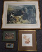 After Sir Edwin Landseer limited edition (148/300) print 'Death of a hart in Glen Tilt', 49 x