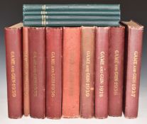 Nine bound copies of Game and Gun dating from the 1940's together with four volumes of its successor
