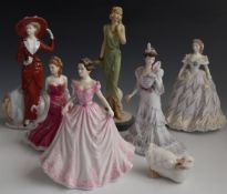 Royal Doulton, Worcester and Coalport figurines including Faye from the Classique series