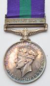 British Army General Service Medal with clasp for Palestine 1945-48 named to 28885 Pte R Chelaine