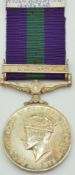 British Army General Service Medal with clasp for Malaya, named to 7895610 Trp. H Layton, 13th/