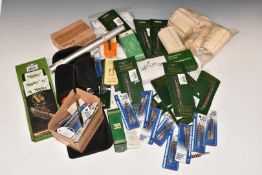 A collection of gun cleaning kit including bore brushes, patches, Hoppe's cleaning kite etc, most