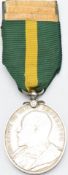 British Army Territorial Force Efficiency Medal (Edward VII) named to 70 Pte A Crossley 10th
