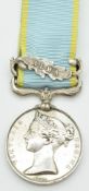 Crimea Medal 1854 with clasp for Alma, name erased/rubbed