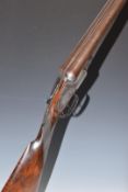 Charles Hellis 12 bore side by side sidelock ejector shotgun with named and engraved locks,