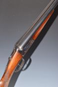 Armas Erbi 12 bore side by side shotgun with chequered grip and forend, named locks, double