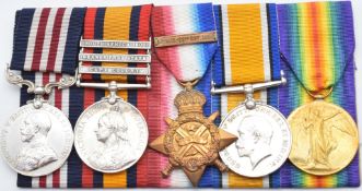 British Army WW1 Gloucestershire Regiment Military medal group of five awarded to 2628 Cpl F W
