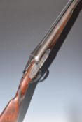 Victor Sarasquetta 12 bore side by side ejector shotgun with named and engraved sidelock plates,