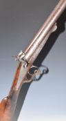 F Tival of Moulins France 12 bore pinfire side by side hammer action shotgun with engraved locks