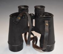 Pair of US Navy BU Ships Mark 1 7x50 binoculars, with broad arrow mark, dated 1941, made by Bausch &