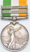 British Army King's South Africa Medal with clasps for South Africa 1901 and 1902, named to 5850 Pte