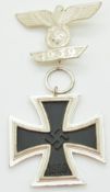 German WW2 Third Reich Nazi Iron Cross Medal stamped 3 to ring and a Spang Badge with L/11 to
