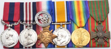 British Army WW1 Gloucestershire Regiment Distinguished Conduct Medal group of six awarded to