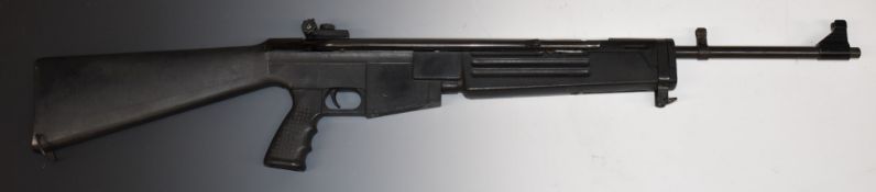 Air-Arms .22 side lever air rifle with pistol grip, sling suspension mounts, adjustable sights and