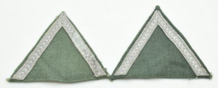 German WW2 Nazi Party pair of Rottenfurer cloth badges, acquired by a Sherwood Forester sergeant for