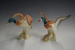 Two Beswick Mallard ducks, models 749 and 750, H18cm
