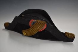French Navy bicorne hat retailed by Maison Nicolas, Paris