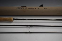 Greys Platinum x 10ft # fly fishing rod in hard case, L114cm