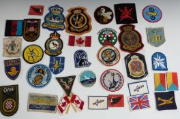 Thirty-six Air Force cloth badges, including 800 Naval Air Squadron, 360 RN/RAF Squadron, 736