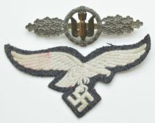 German WW2 Third Reich Nazi Eastern Front Flying clasp for the Luftwaffe stamped F and B L to
