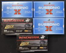 Three-hundred-and-nine Winchester Super X .22 40gr hollow-point rifle cartridges, all in original