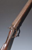George Edward Lewis 12 bore side by side hammer action shotgun with named and engraved locks,